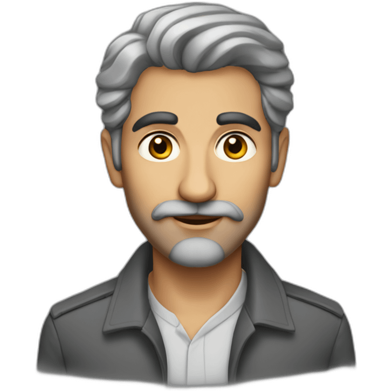 30s persian man starting to grey emoji