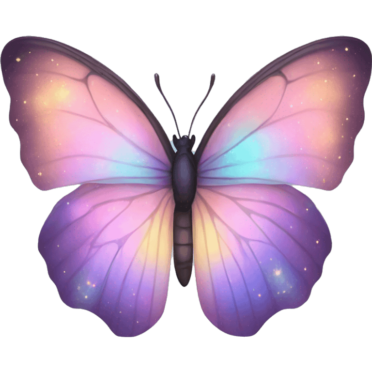 Pastel iridescent nebula butterfly emoji