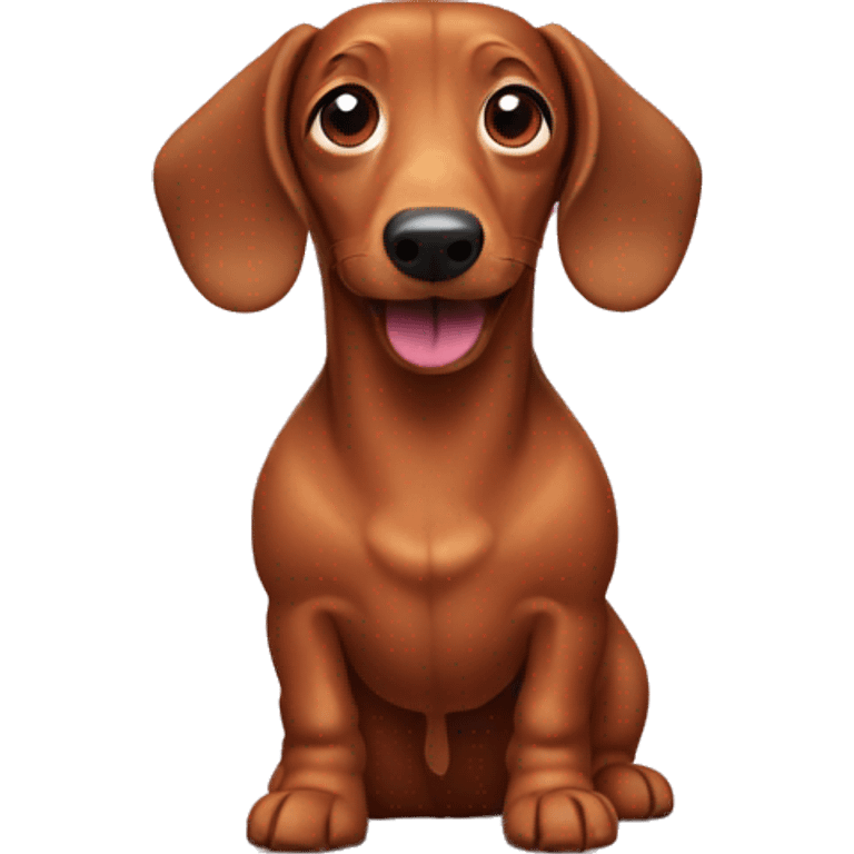 A wiener dog emoji