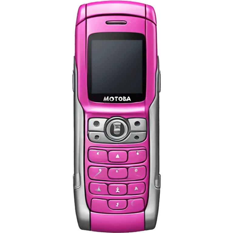 Pink Motorola Razr V3 flip-phone emoji