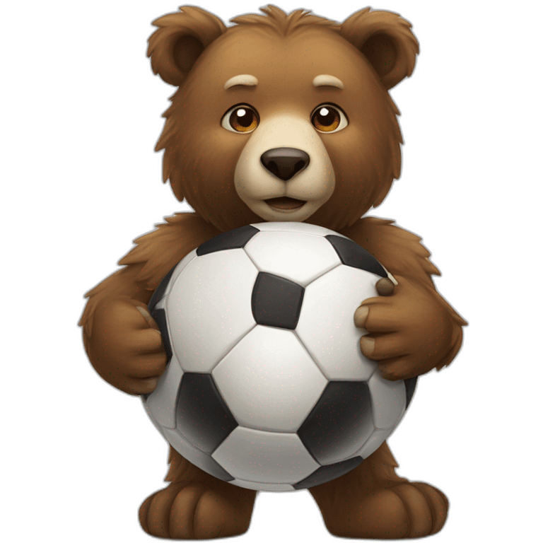 bear as soccer player emoji