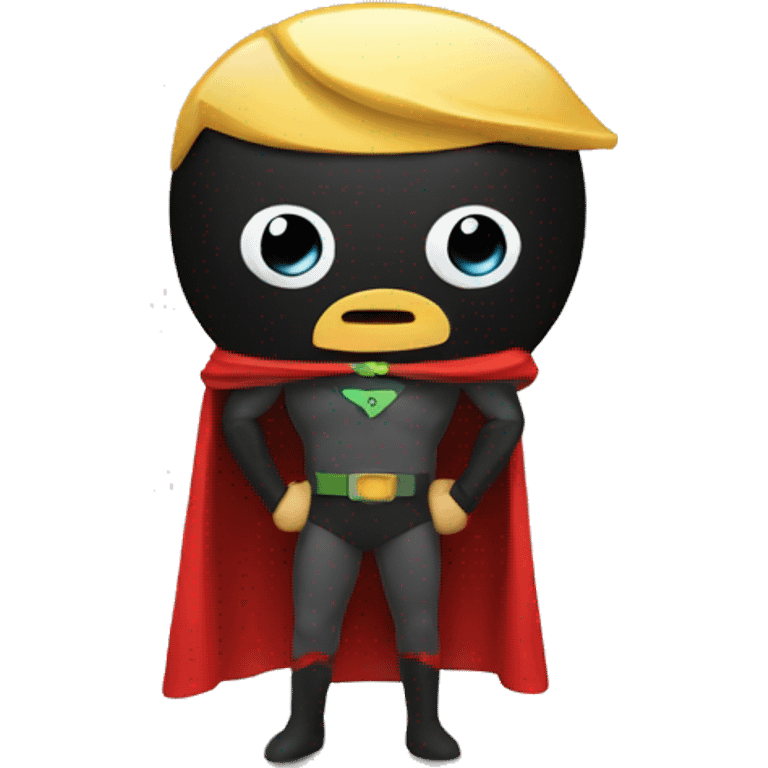 code with a super hero cape emoji