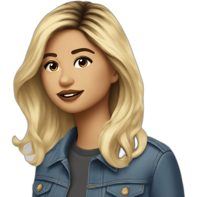 Selina gomez with blond hair emoji