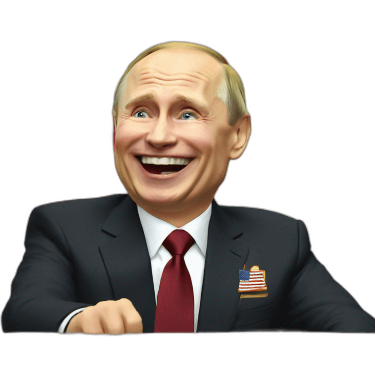 Putin laughing at USA emoji