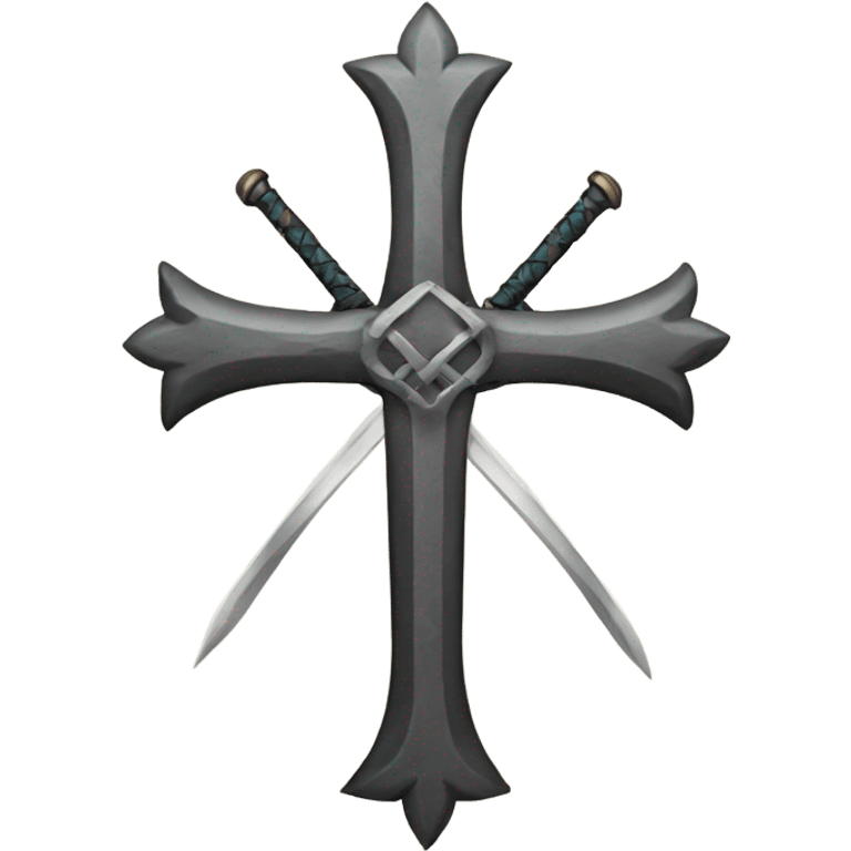 Cross made from swords emoji