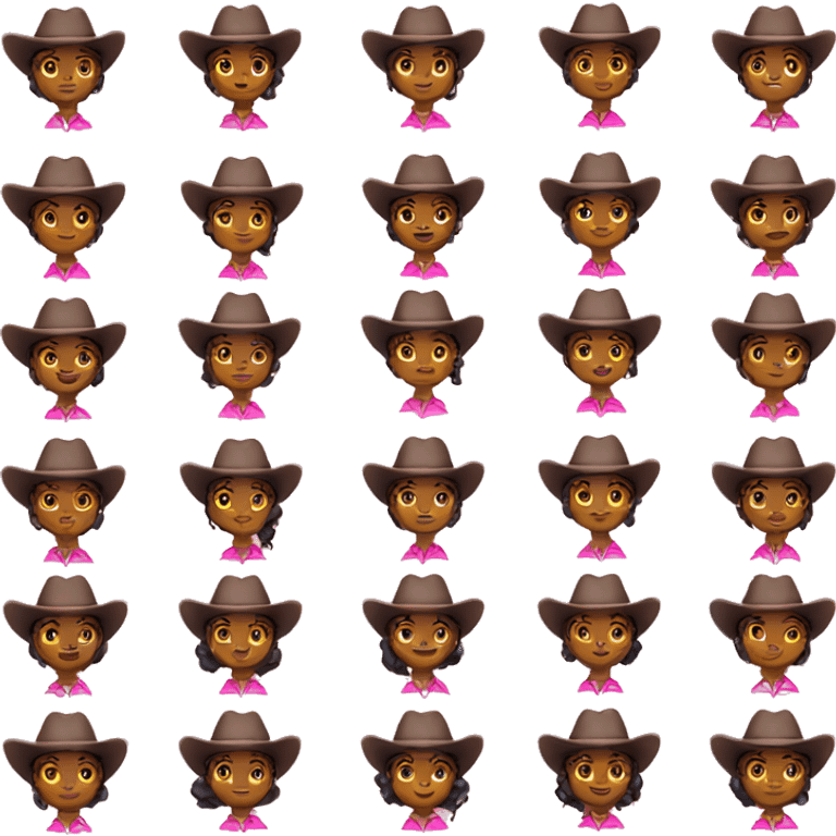 Pink cowgirl emoji