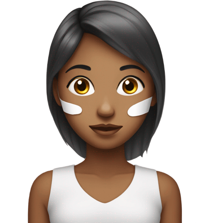 girl with face care mask emoji