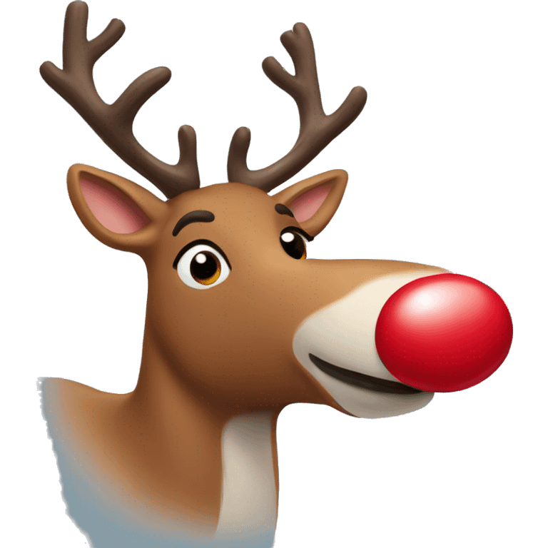 Rudolph, the red nose, reindeer emoji