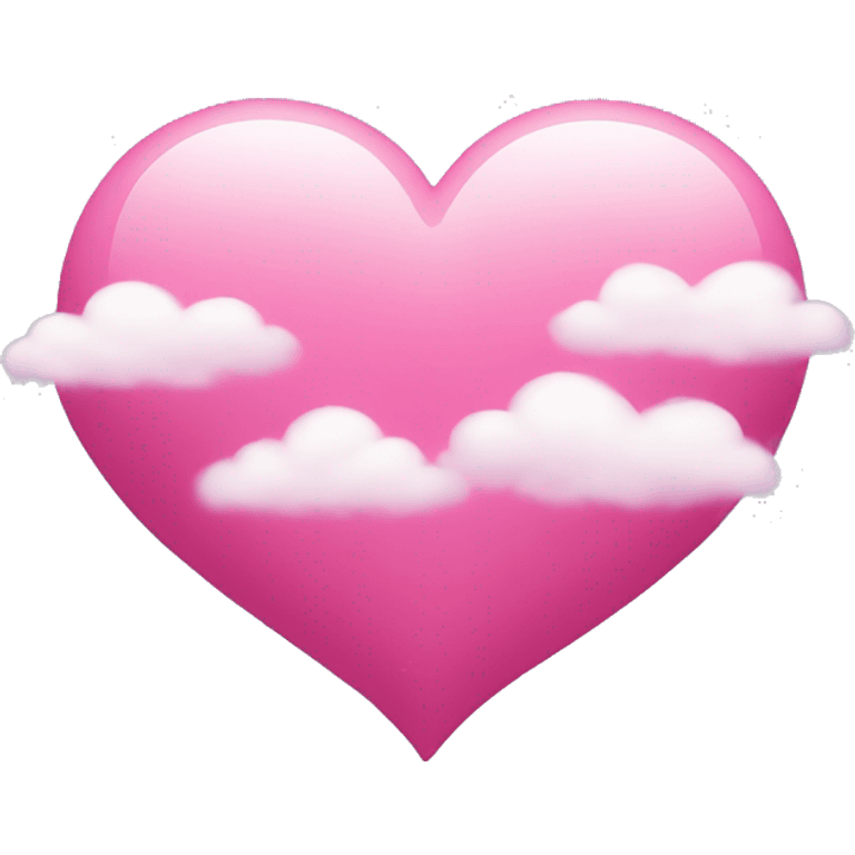 pink heart + cloud emoji