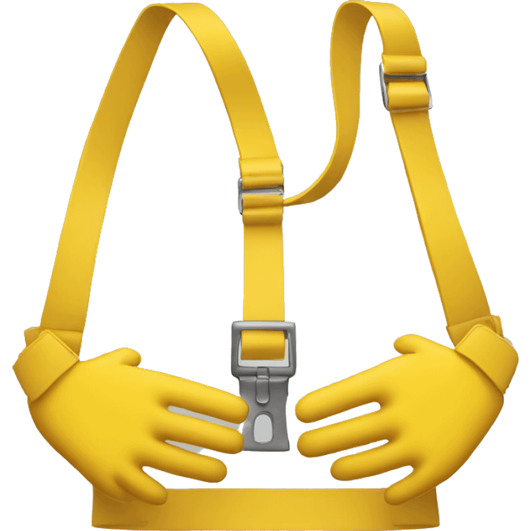 yellow hands attached to belt emoji