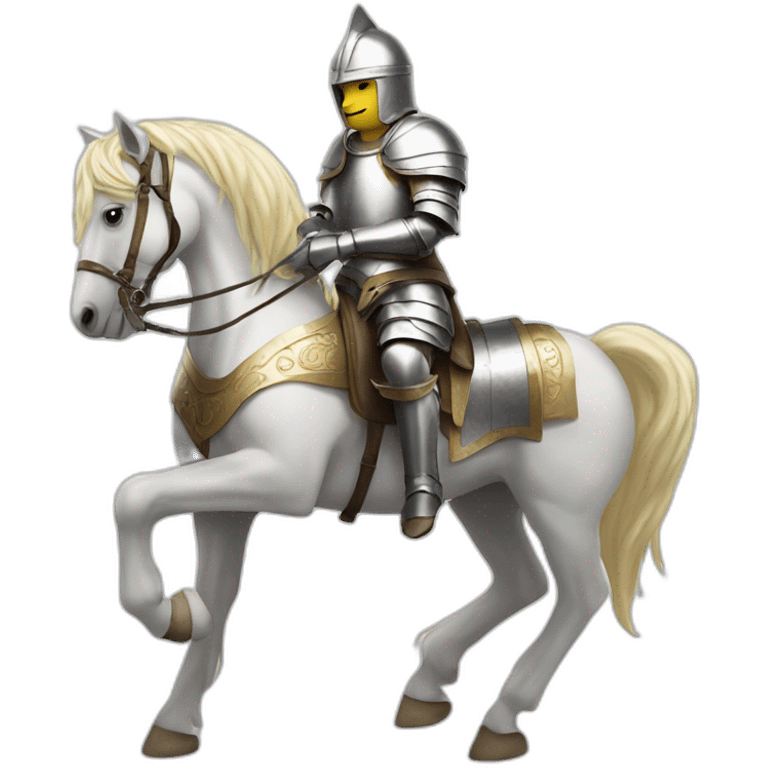 knight of the light on white horse emoji