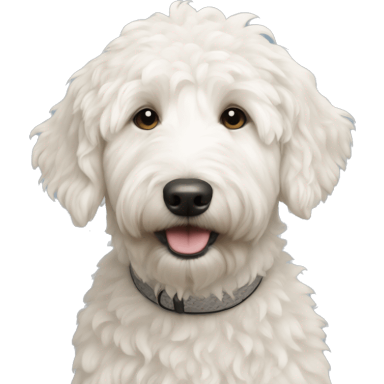 White Golden doodle  emoji