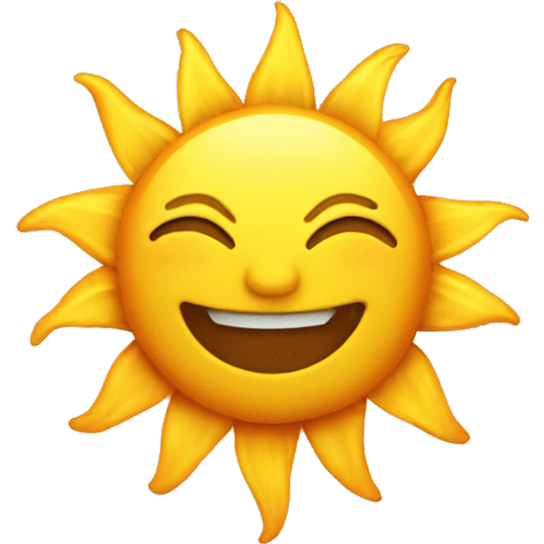 A happy sun emoji emoji