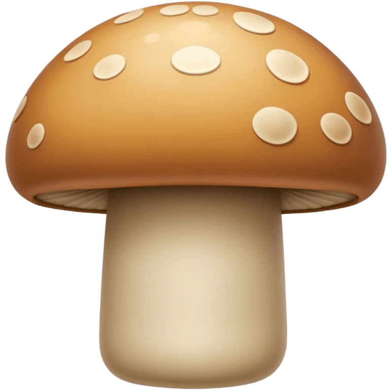 curved beige tube with a mushroom cap top and a large rounded base emoji