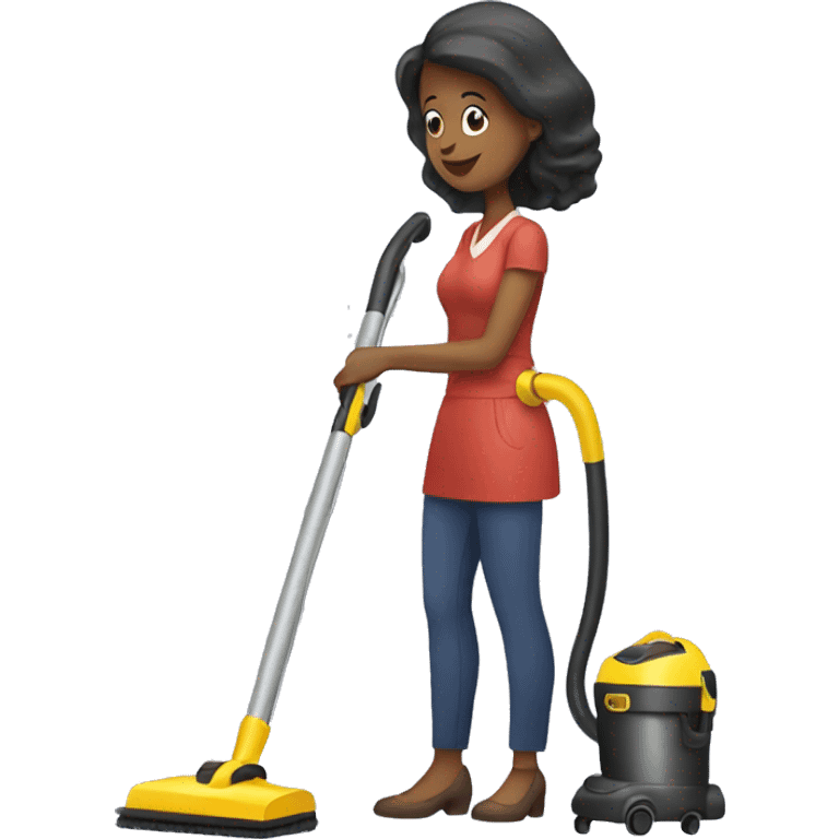 Lady vacuuming emoji