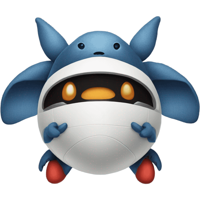 Stitch on spaceship emoji