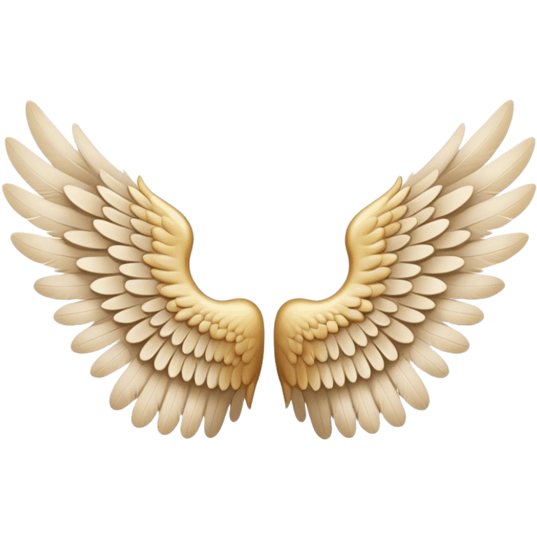 Angel wings beige  emoji