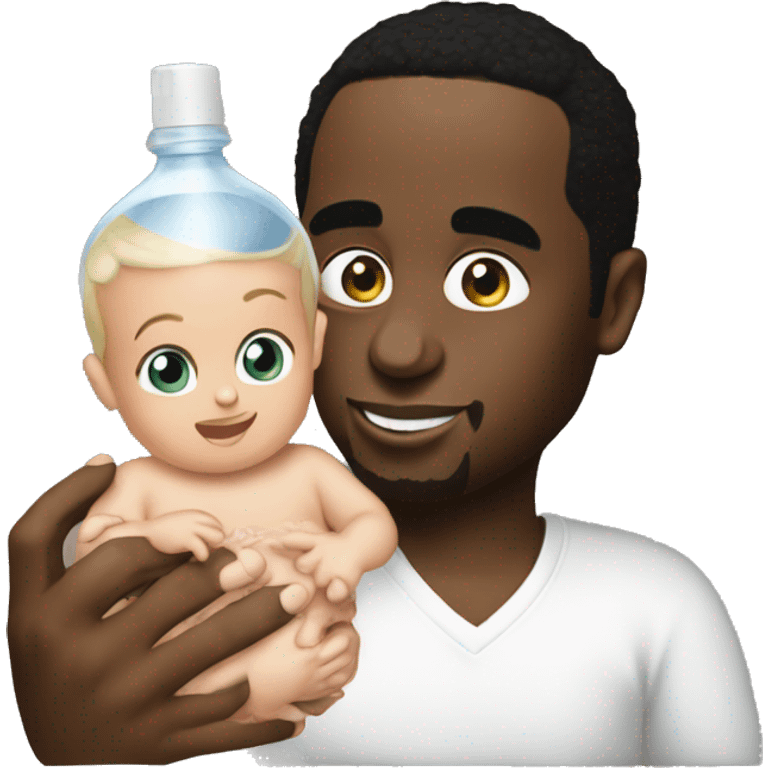 p diddy holding baby oil emoji