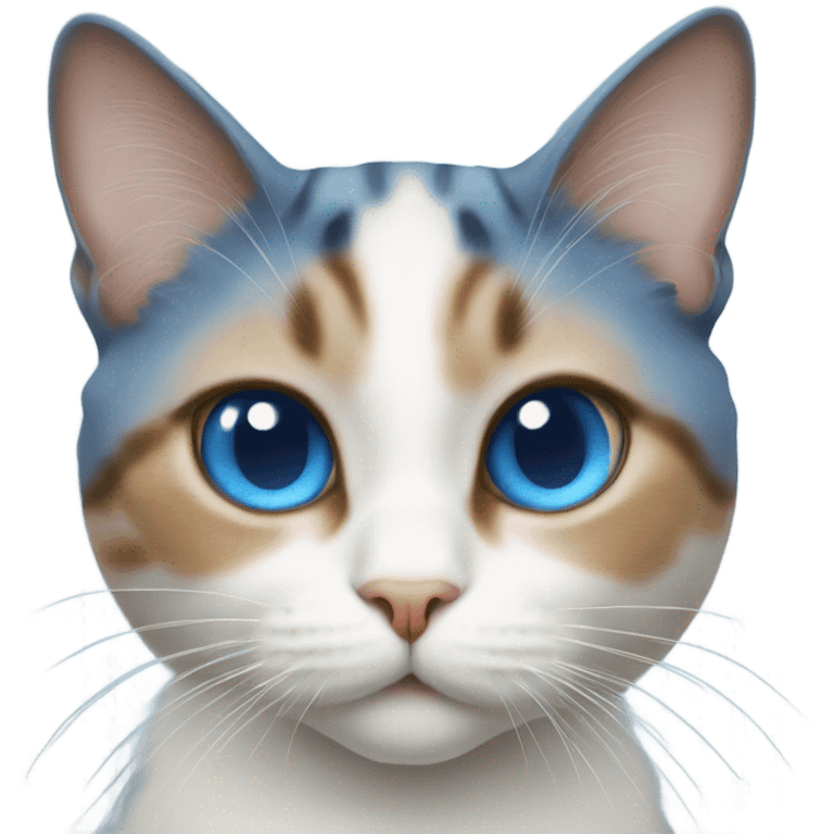 Blue eye cat blowing a kiss  emoji