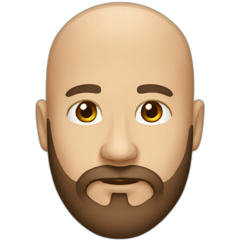 bald with long brown beard emoji