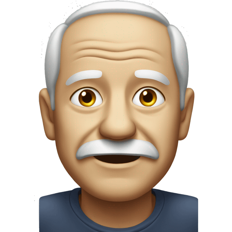 portrait of an old man smirking  emoji