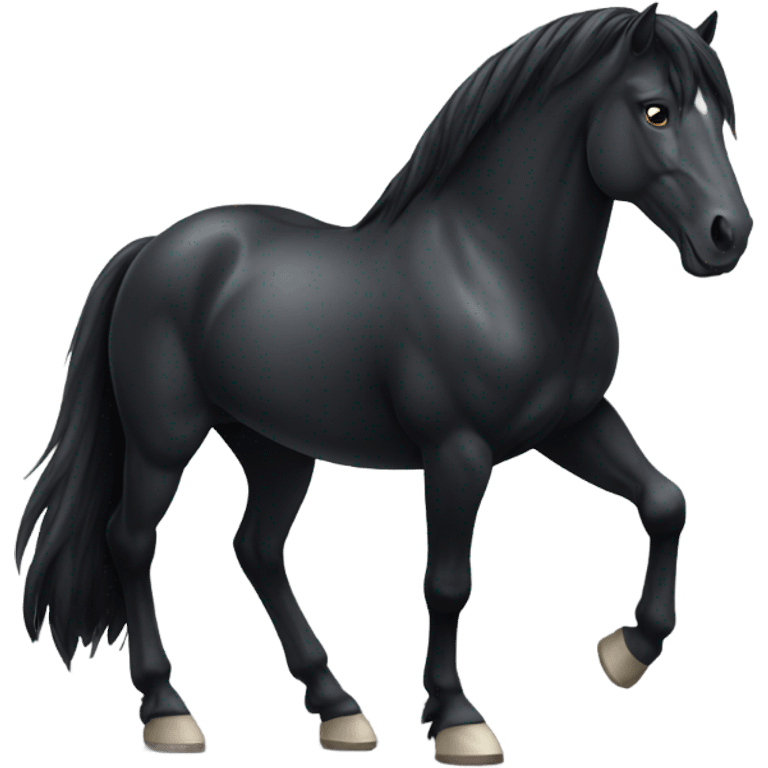 Big black horse emoji