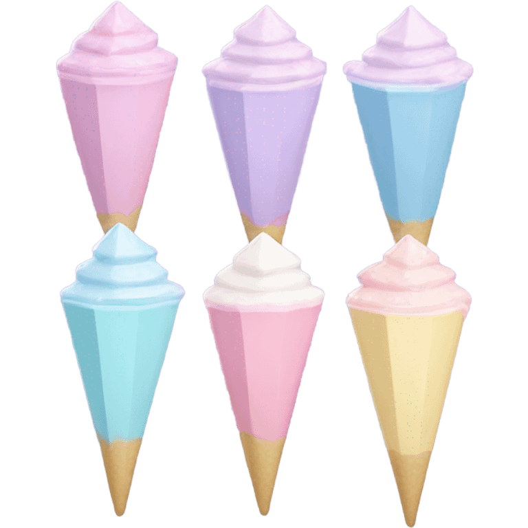 Cute diamonds milk shake toppings emoji