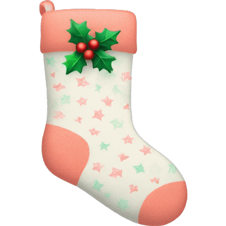 Christmas socks in pastel color emoji