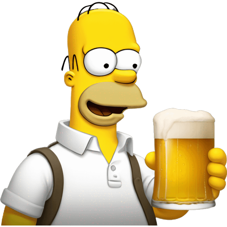 Homer Simpson qui boit une bière  emoji