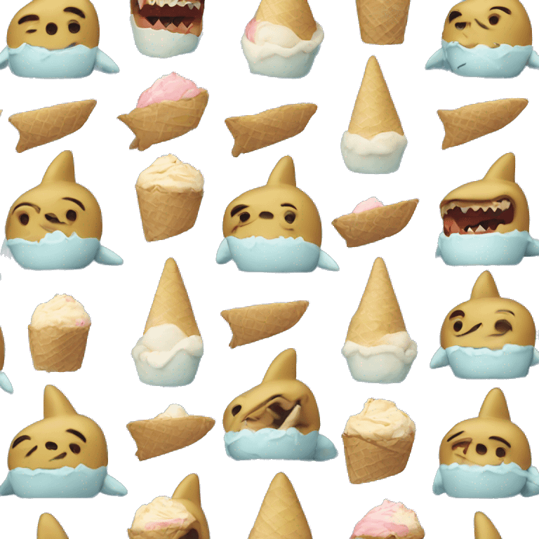 shark with ice cream  emoji