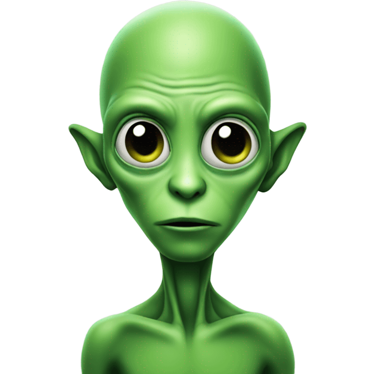 green Alien wondering emoji