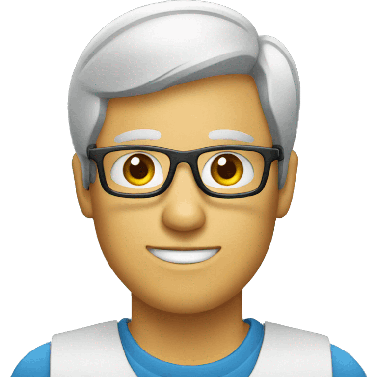 worker with a computer and glasses emoji