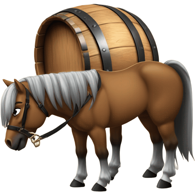 Barrel and horse emoji