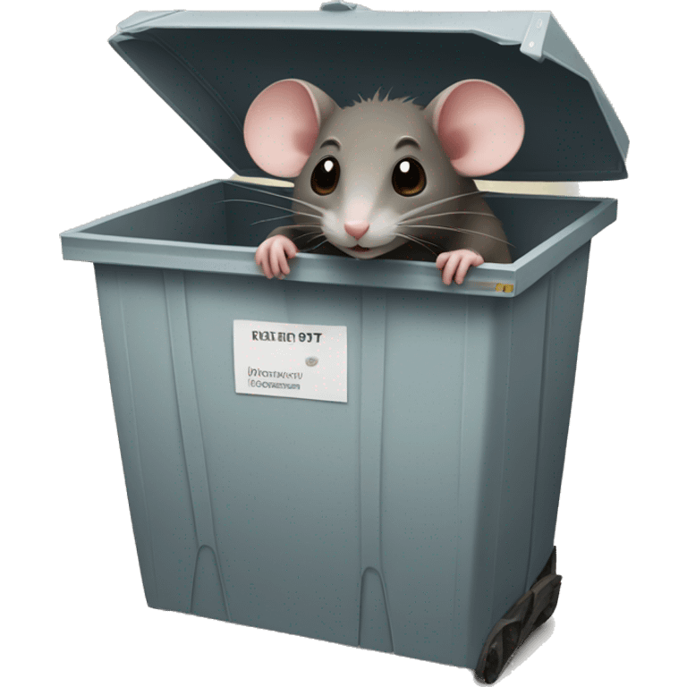 rat in a dumpster emoji