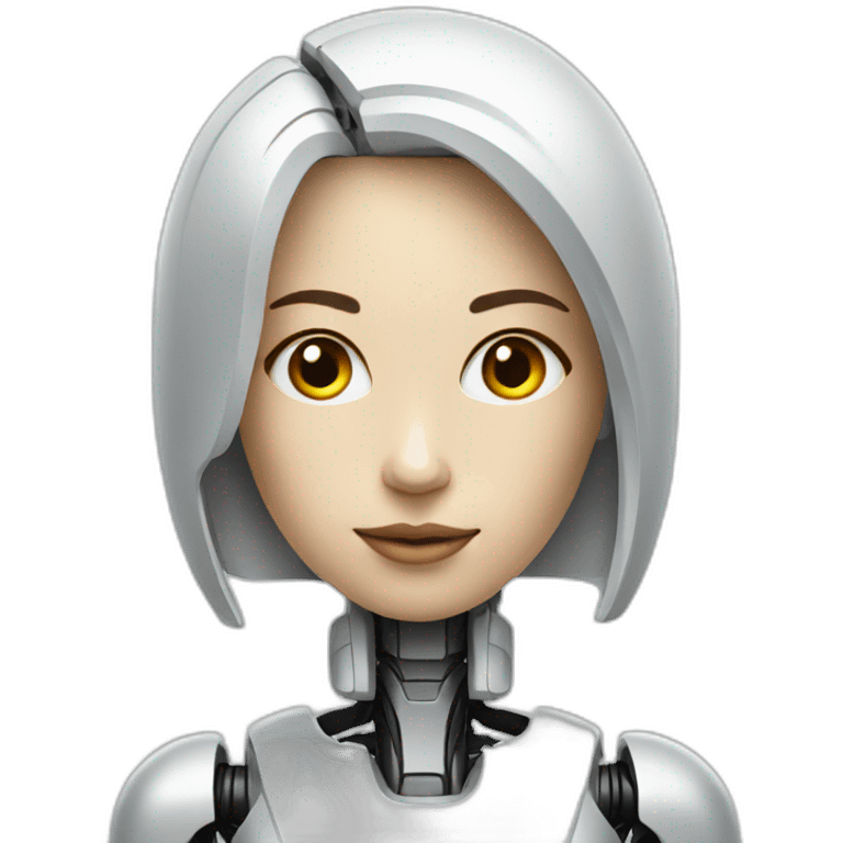 female Robot AI, futuristic emoji