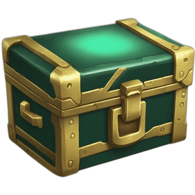 Pokemon Game LootCase Color DarkGreen Rich Treasure Legendary Epic Pokeballs Pokemons and Pokemon Items Inside this have Shiny Glow emoji