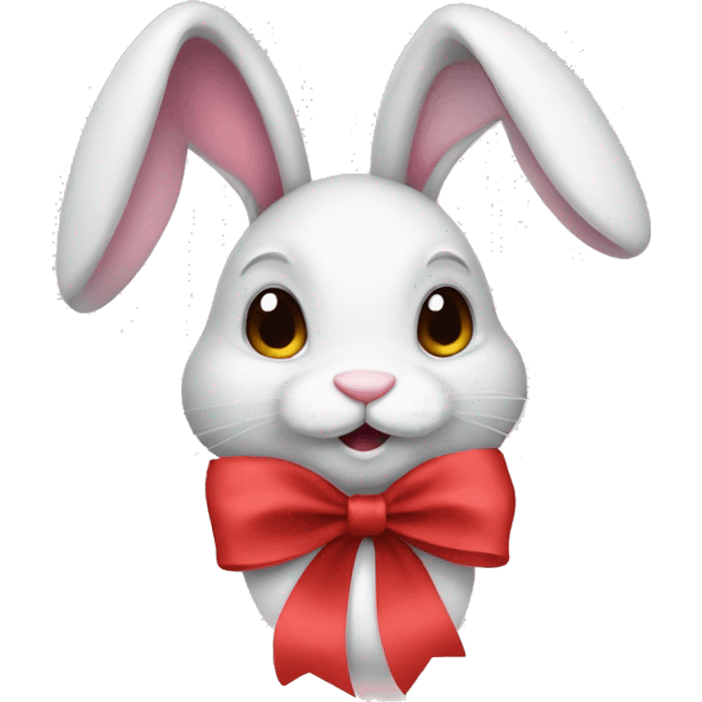 bunny with a ribbon emoji