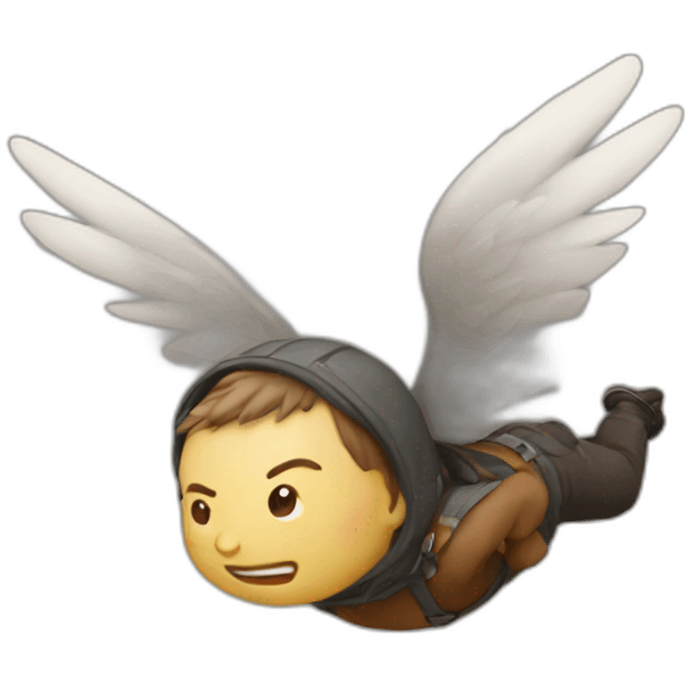 flying bum emoji