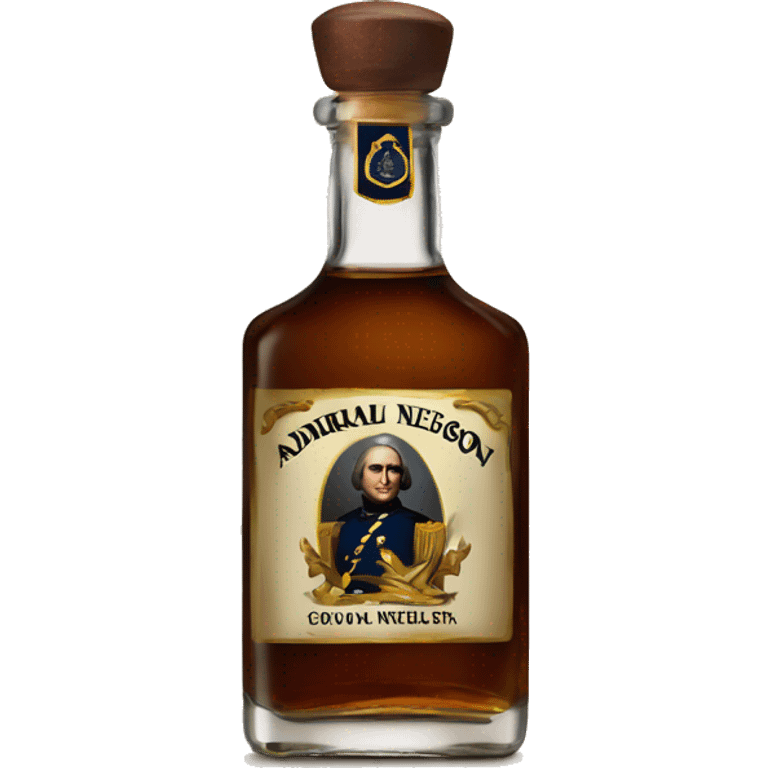 Liquor bottle that says Admiral Nelson emoji