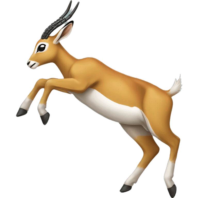 Springbok jumping side view emoji