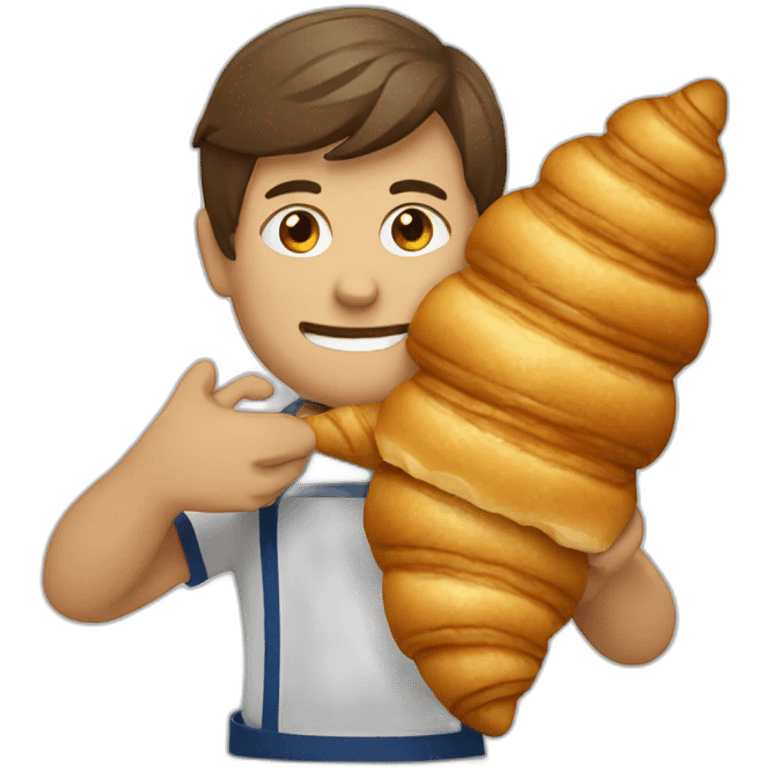 french eating croissant emoji