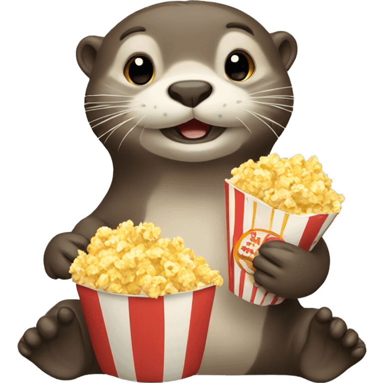 Otter with popcorn  emoji