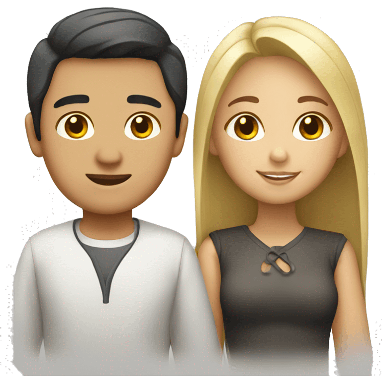 white asian couple emoji