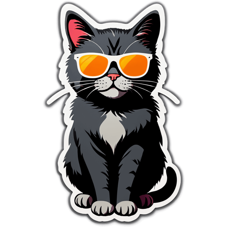 Cat with sunglasses emoji