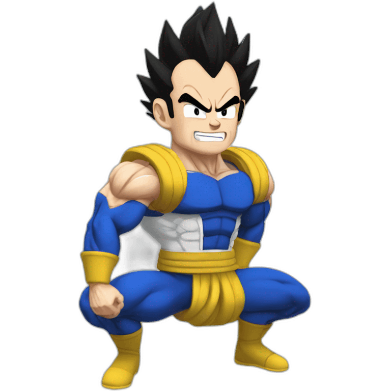 Vegeta doing gym emoji