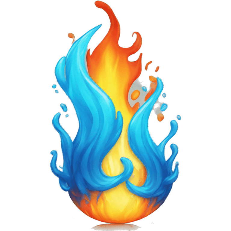 Fire and water merged emoji