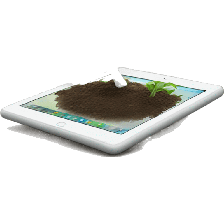 Plant grows in tablet emoji