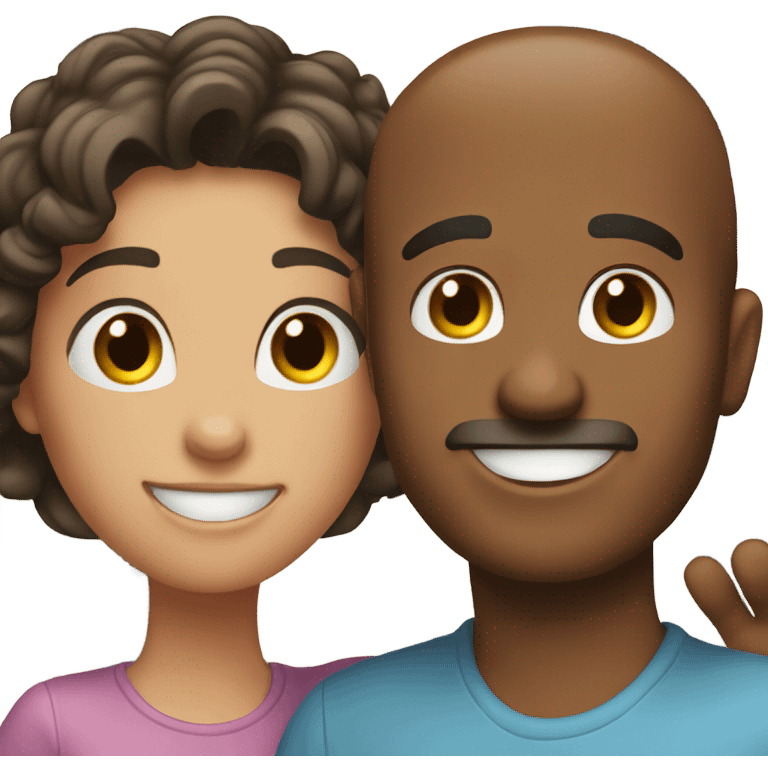 Couple waving from home emoji