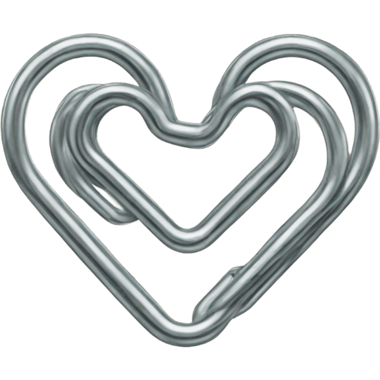 vintage paper clip heart  emoji