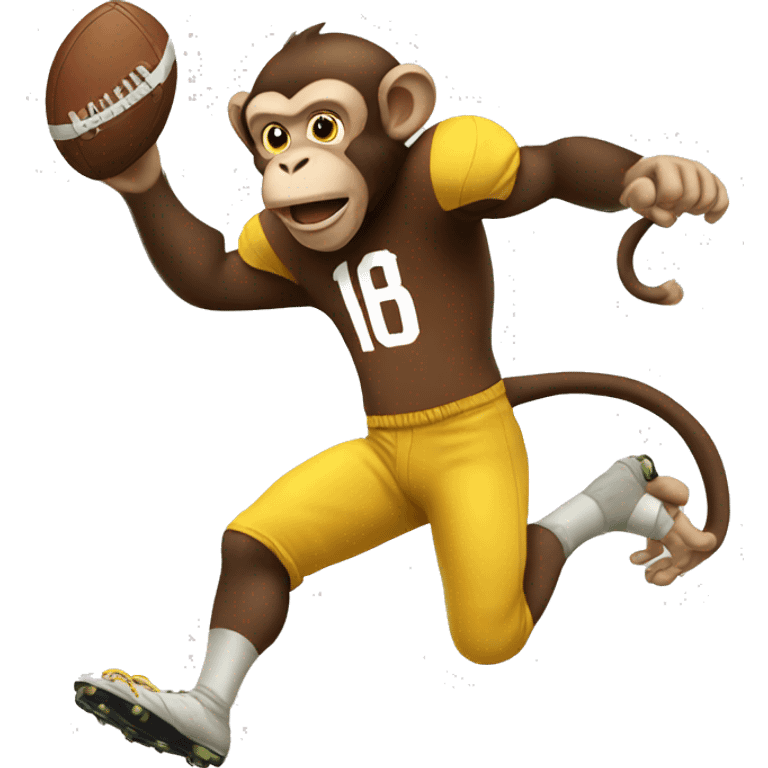 Monkey playing football emoji